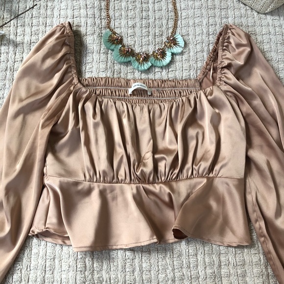 NWT Square neck long sleeve silk shirt - Picture 6 of 10